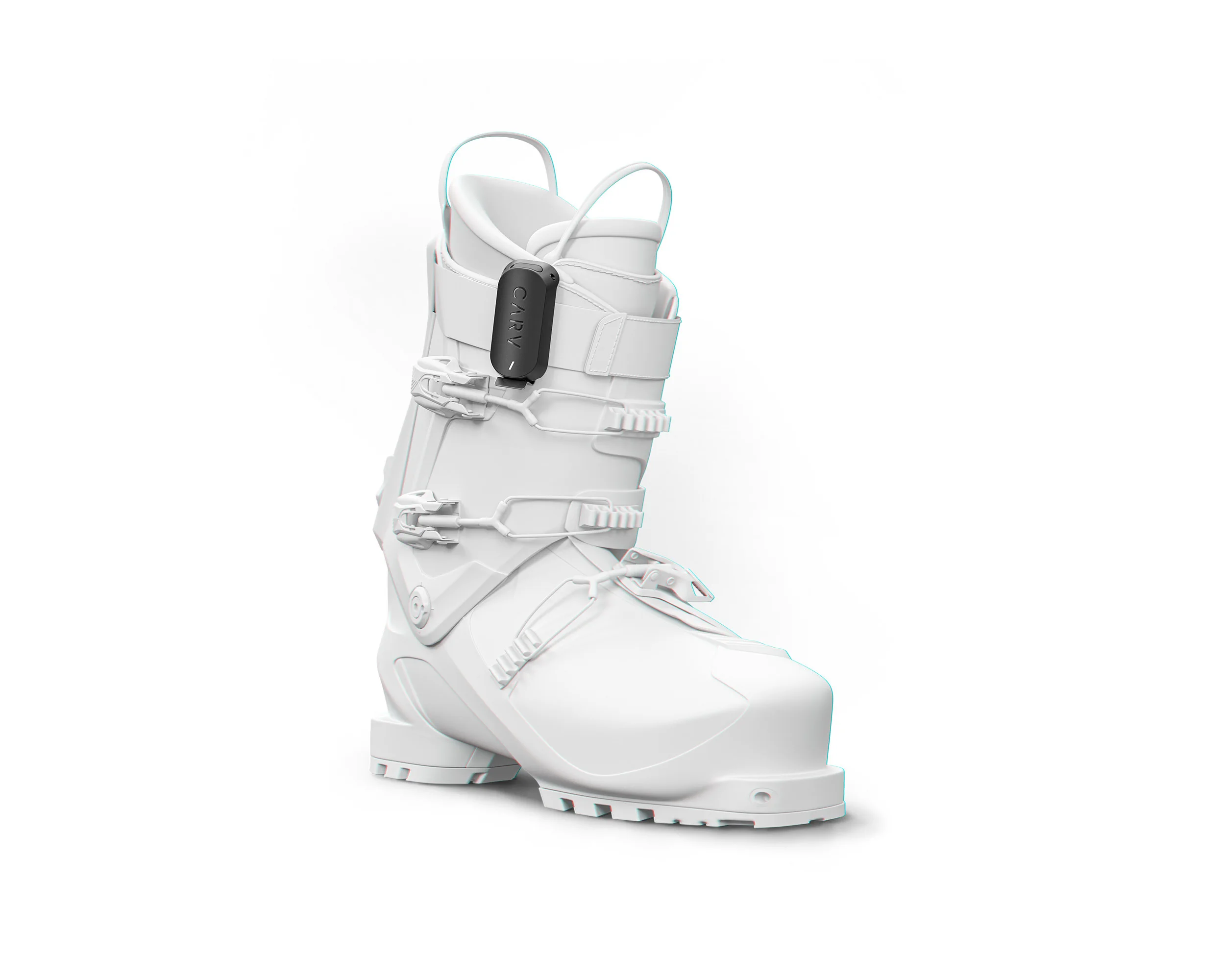 ski boot with Carv 2 device on it